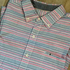 Tommy Bahama Reef‎ Point Button Down | Blue/Pink Stripe | Size L